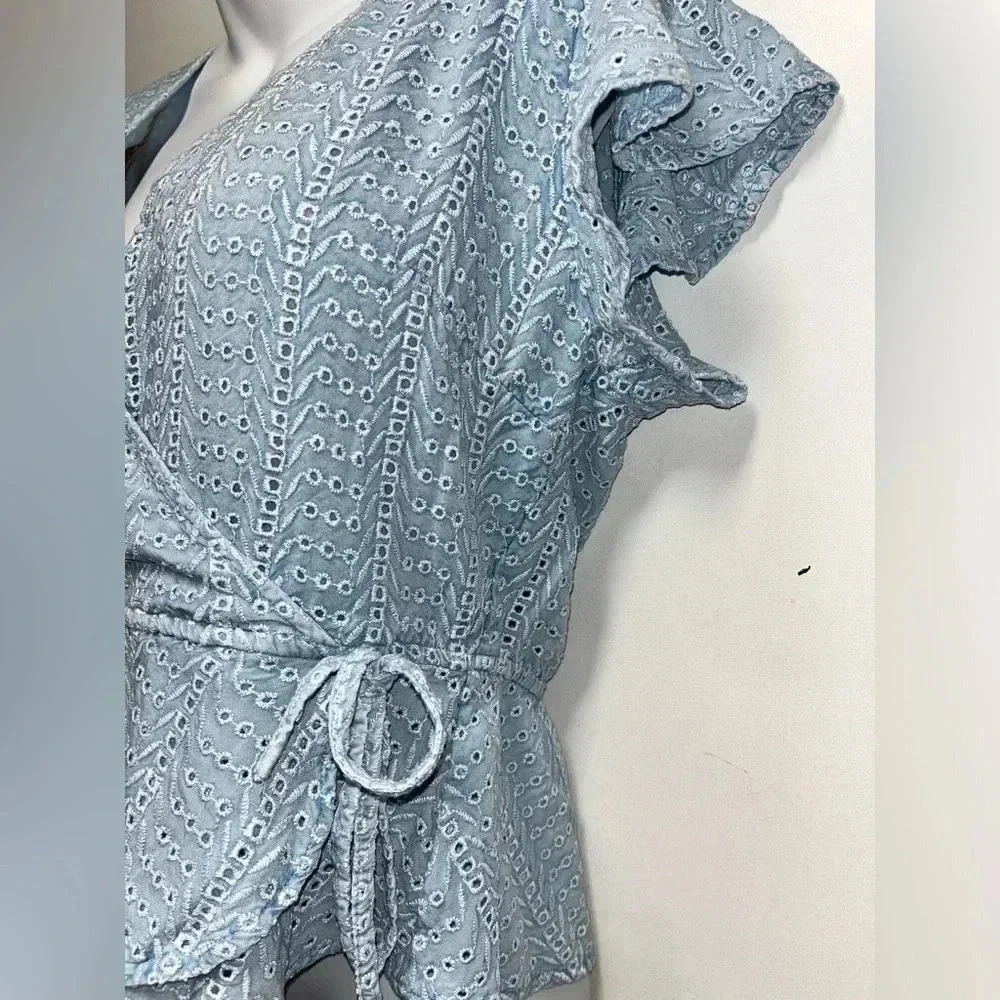 Style Envy Embroidery Butterfly Sleeve Knot Wrap Side - Picture 2 of 3